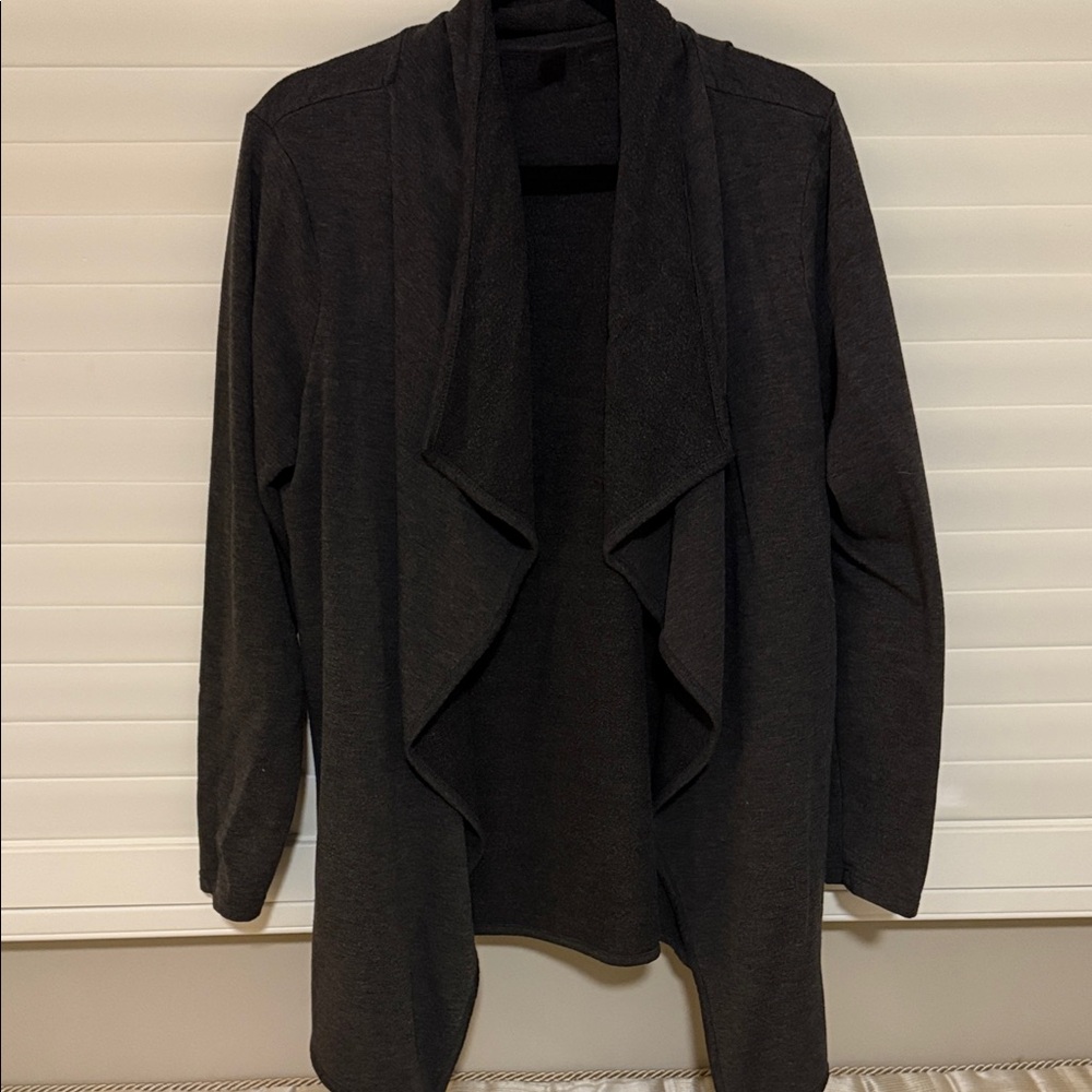 Danskin Charcoal Open Front Cardigan